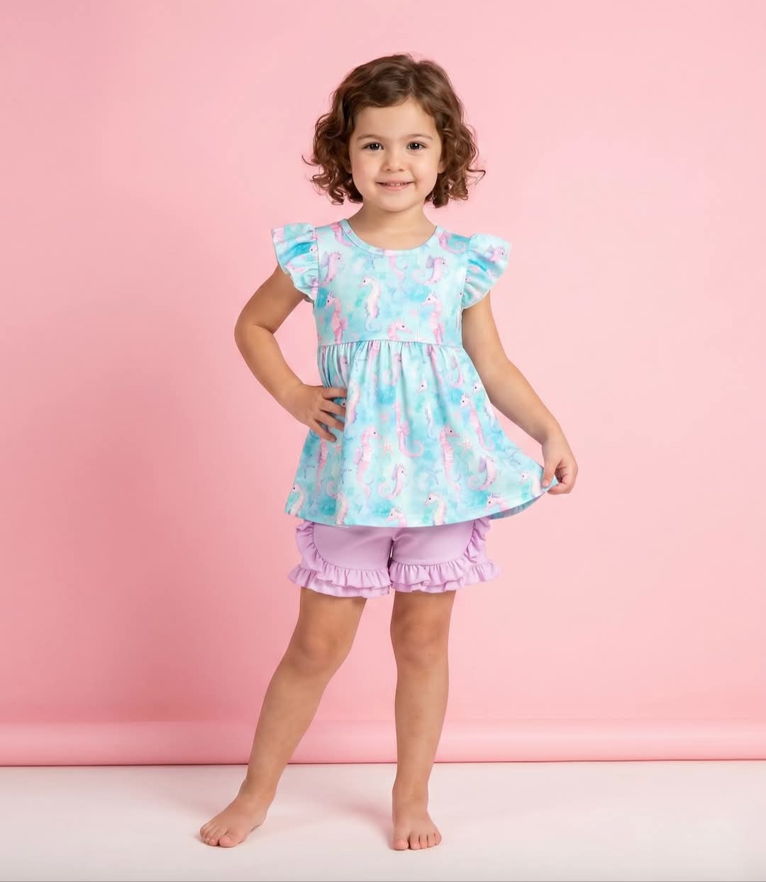 under the sea, seahorse 2 piece set